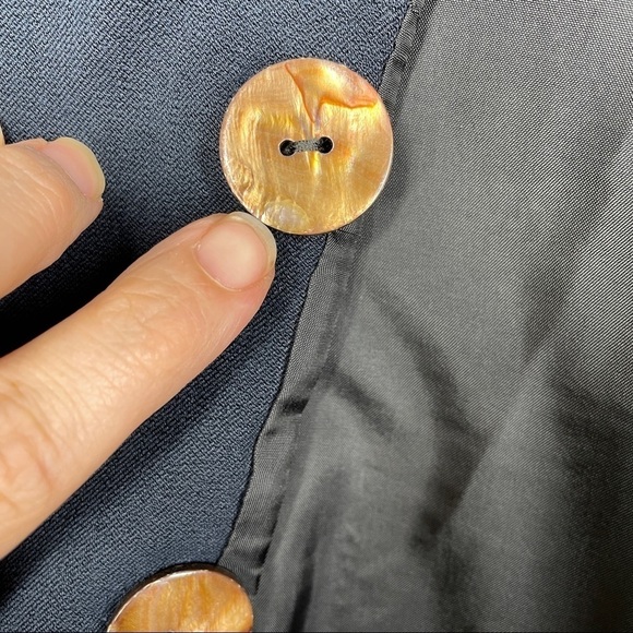 Derek Lam 10 Crosby Double Breasted Stretch Cotton Twill Jacket in Navy 6 - Picture 4 of 12